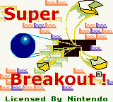 Super Breakout title screen for GameBoy Color